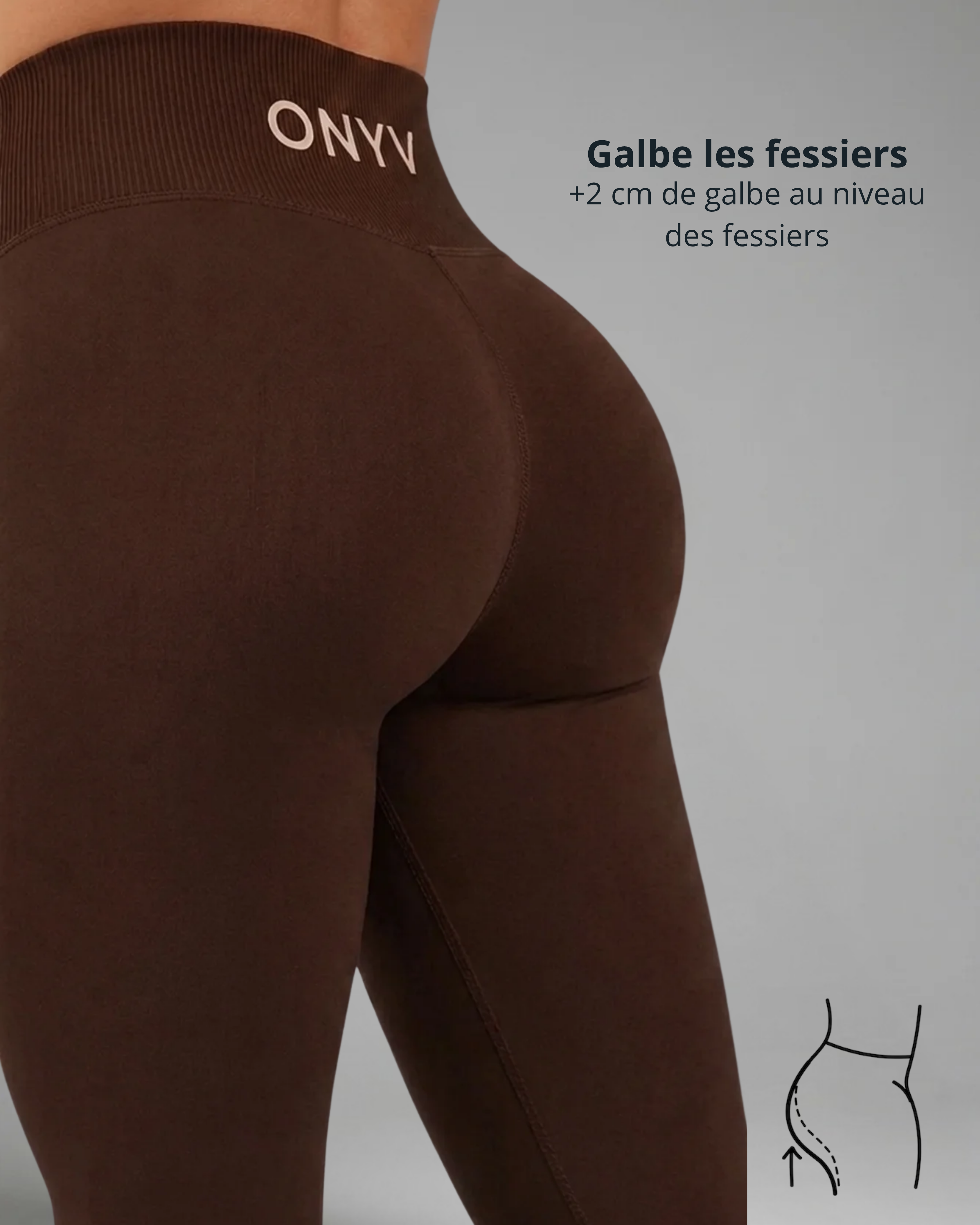 Leggings Essentials Marron